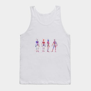 Skeletons and circuit board man Tank Top